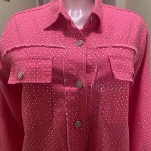 Pink Button-Up Women's Top